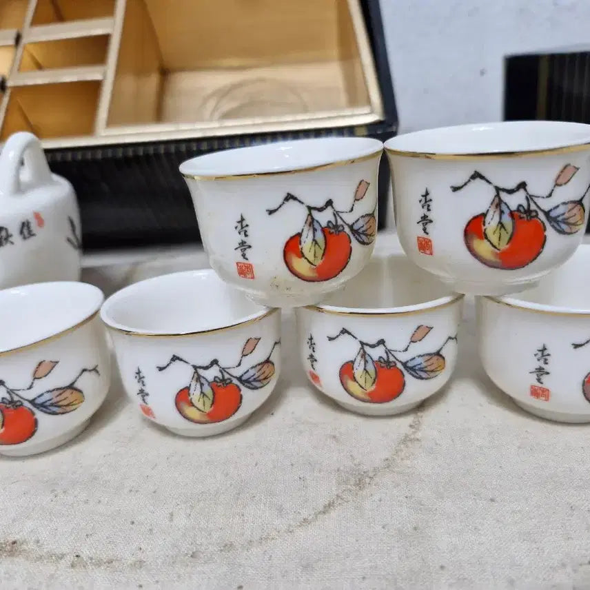 [BUNJANG] Haengnam Tea Pot and 6 Cups Set / 미 사용 박스본 행남사 주전자 잔 6개 셋트 입니다