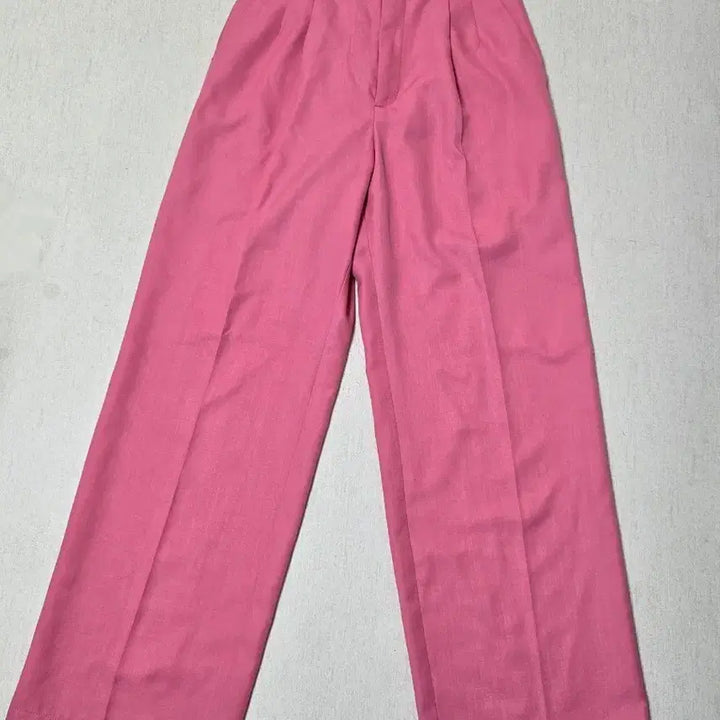 [BUNJANG] GU Pink Wide Pintuck Slacks - Size S (44-55) / 러블리 GU 핑크 와이드 핀턱 슬랙스 S 44-55