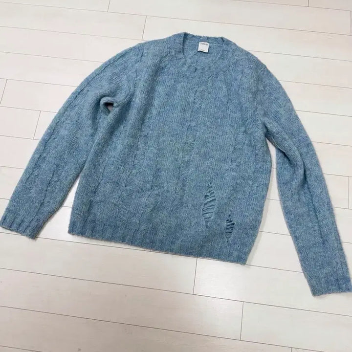 [BUNJANG] Covernat Alpaca Distressed Sweater 50 / 비이커판) 커버트 알파카 디스트레스드 스웨터 50