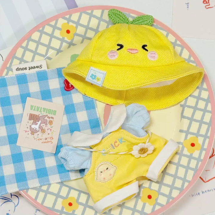 [BUNJANG] 10cm Doll Clothes - Baby Chick &amp; Rabbit / 10cm 인형옷 개나리 유치원