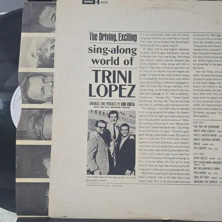 [BUNJANG] Trini Lopez The Sing-Along World LP / Trini Lopez_The Sing-Along World~LP USA