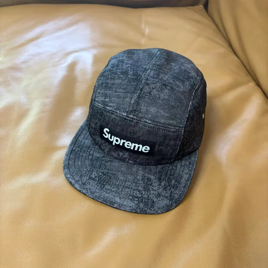 [BUNJANG] Supreme Crocodile Box Logo Camp Cap Black / 슈프림 캠프캡 모자 박스로고 크로커다일 블랙