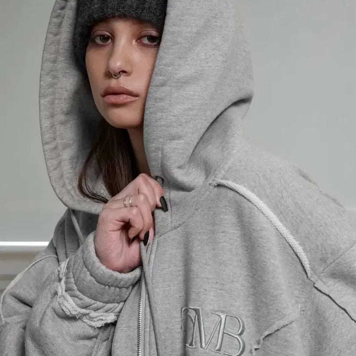 [BUNJANG] Cut-Out Set-up Sweat Jumper and Pants Set / Cut-Out Set-up Sweat 셋업 트리밍버드