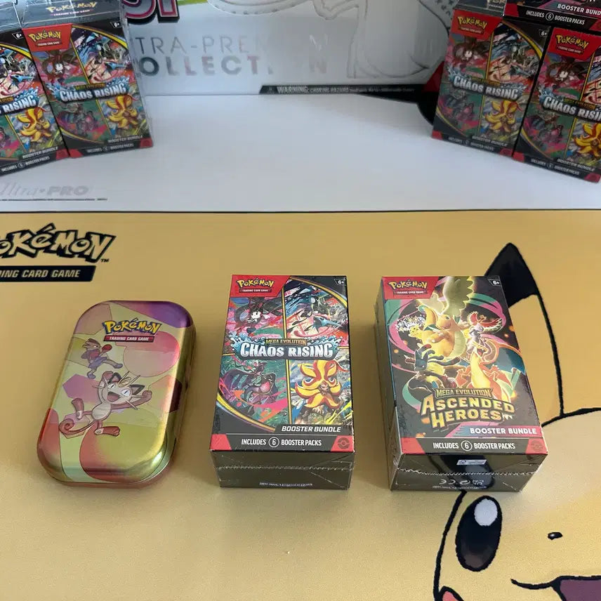 [BUNJANG] Mega Evolution Ascended Heroes / Chaos Rising Booster Bundle + 151 Mini Tin Set / 북미판 어센디드 히어로즈 / 카오스라이징 부스터번들 + 151미니틴 셋