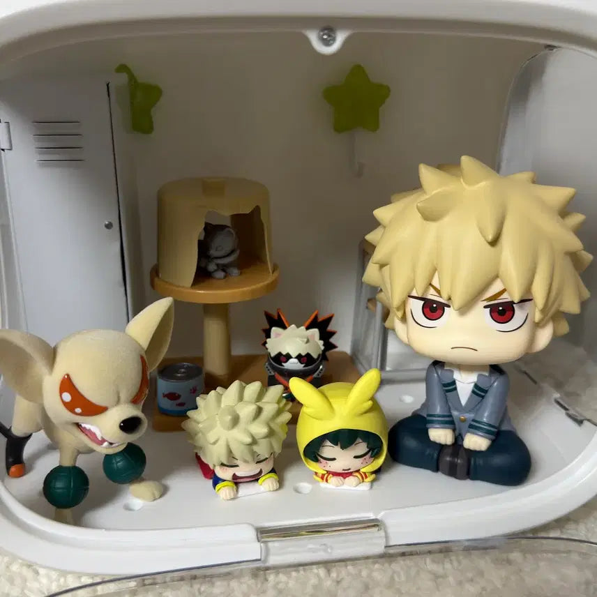 [BUNJANG] My Hero Academia Bakugo &amp; Todoroki "Look Up" &amp; "Onemutan" &amp; Mega Cat &amp; Mega Cat "Bag Dog" Figure Bundle Set / [일괄] 히로아카 나히아 바쿠고 룩업 바쿠독 오네무탄 메가캣 피규어