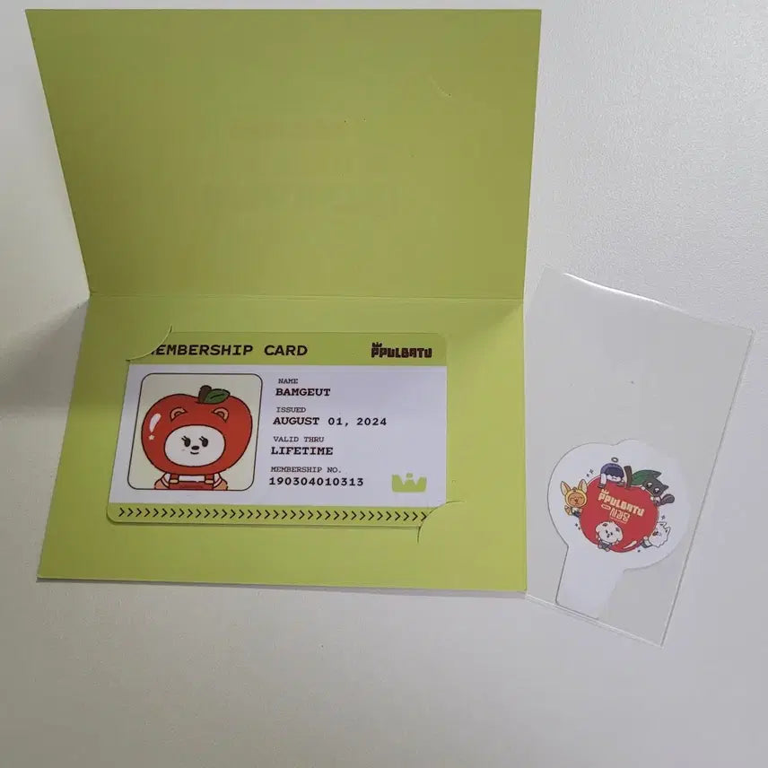 [BUNJANG] TXT Beomgyu Apple Bat Popup ID Card + Appledang Dessert Pick Bundle / 애뿔바투 팝업 범규 밤긋 아이디카드 + 사과당 밤긋 디저트픽 증정 투바투