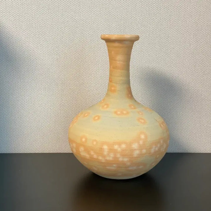 [BUNJANG] Sakata Keizo Cherry Blossom Pattern Hagiyaki Vase / 일본수입 사카다케이조 벚꽃반 하기야키 도자기 화병