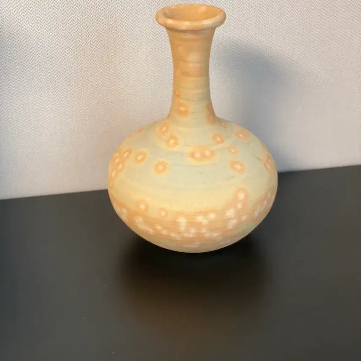 [BUNJANG] Sakata Keizo Cherry Blossom Pattern Hagiyaki Vase / 일본수입 사카다케이조 벚꽃반 하기야키 도자기 화병