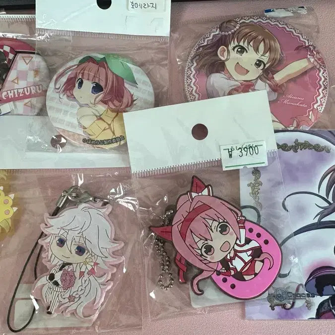 [BUNJANG] Racinvan Ani-Game Goods Bundle Set Can Badge &amp; Keyring / 일괄) 라신반 애니 게임 굿즈 캔뱃지 키링