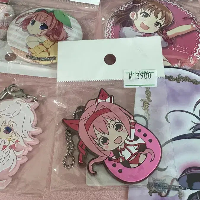 [BUNJANG] Racinvan Ani-Game Goods Bundle Set Can Badge &amp; Keyring / 일괄) 라신반 애니 게임 굿즈 캔뱃지 키링