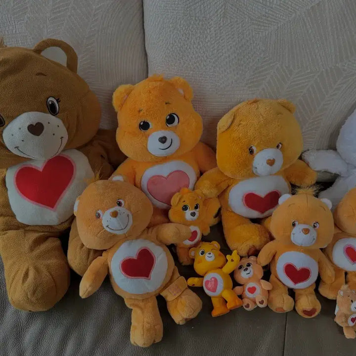 [BUNJANG] Vintage Care Bear Tenderheart Bear Plush Set / 빈티지 케어베어 고전인형 텐더하트베어 인형,피규어 일괄 판매