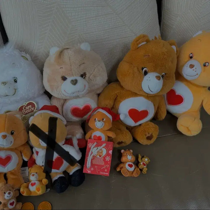 [BUNJANG] Vintage Care Bear Tenderheart Bear Plush Set / 빈티지 케어베어 고전인형 텐더하트베어 인형,피규어 일괄 판매