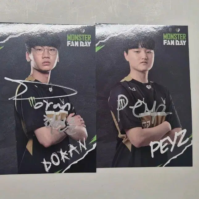 [BUNJANG] Doran &amp; Peyz Autographed Photocard Bundle Set / 도란 페이즈 일괄로 사인 판매합니다