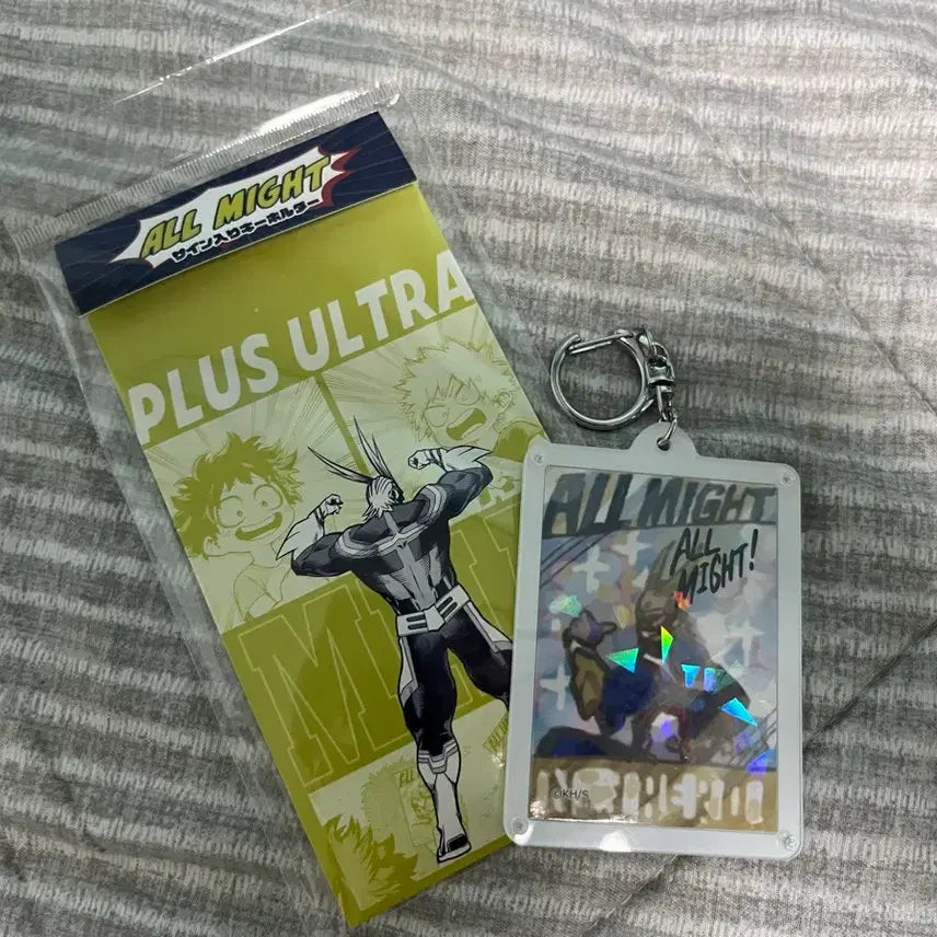 [BUNJANG] My Hero Academia All Might Signed Charm Keychain / [개봉양품] 히로아카 나히아 점프샵 올마이트 싸인 키링