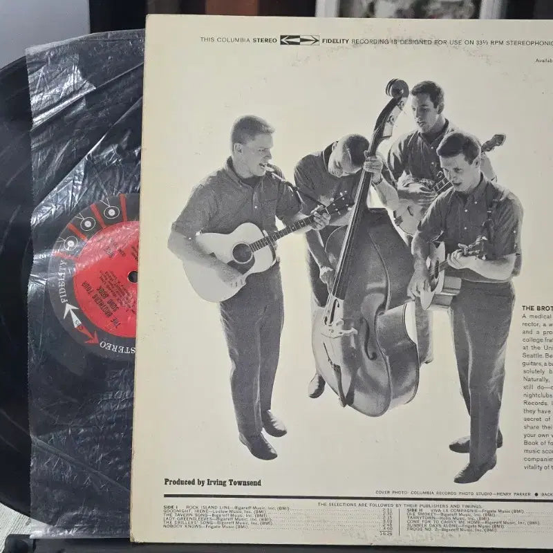 [BUNJANG] The Brothers Four Song Book Vinyl LP (1961) / The Brothers Four_Song Book_LP USA