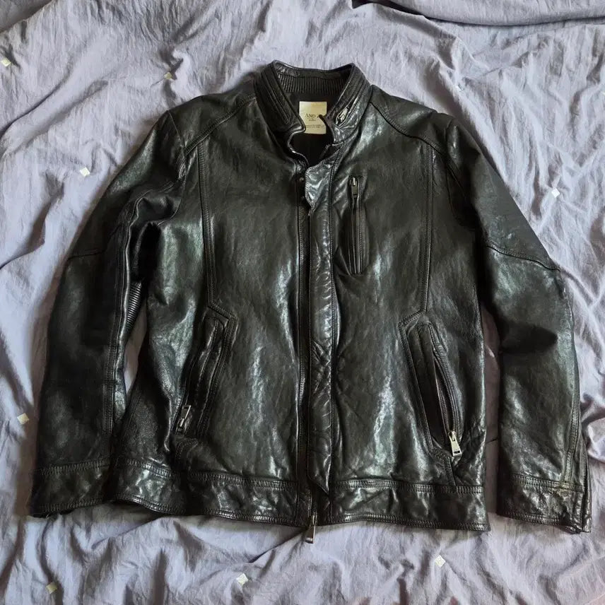 [BUNJANG] ANDZ Genuine Leather Rider Jacket / ANDZ 앤드지 양가죽 라이더 자켓 110