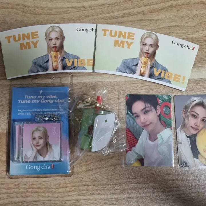 [BUNJANG] Stray Kids Felix Gongcha Voice Keyring Popup Photocard / 덤 드림))스키즈 필릭스 공차 보이스키링 팝업 포토카드