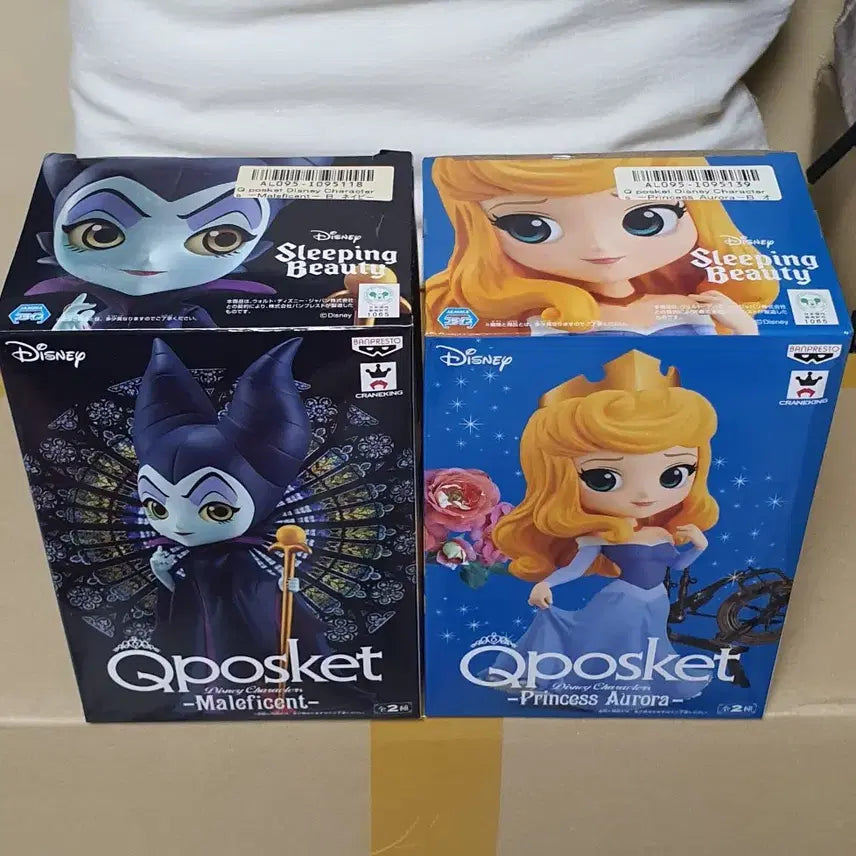 [BUNJANG] Disney Sleeping Beauty Maleficent and Aurora Q posket Figure (2 Type Set) B Rare Version / [정품] 큐포스켓 디즈니 잠자는 숲속의 공주 (2종세트)