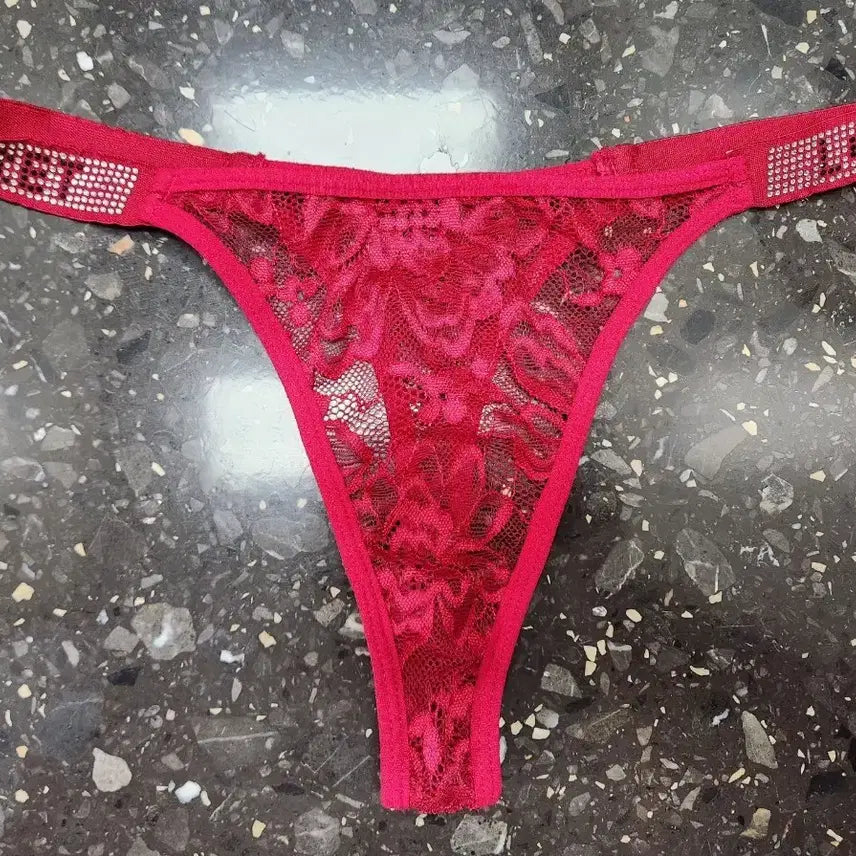 [SOLD OUT] (중고) 큐빅 레드 여성 티팬티