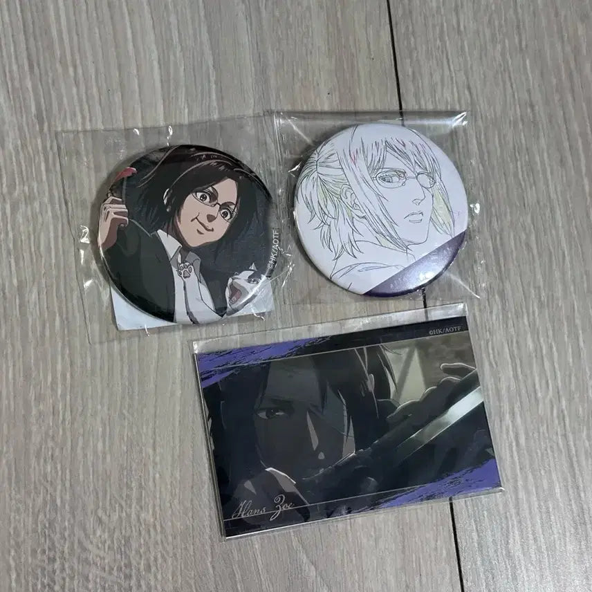 [BUNJANG] Attack on Titan Hanji Can Badge Photocard Set / 진격의 거인 한지 캔뱃지 포카