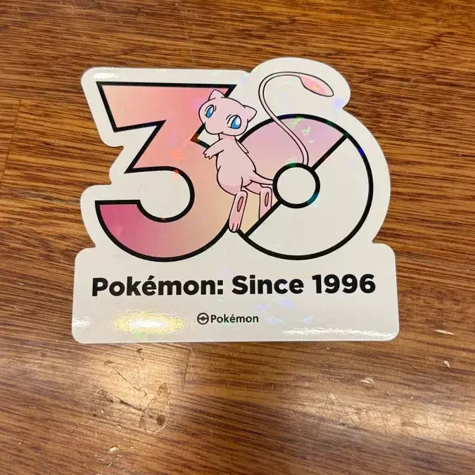 [BUNJANG] Pokemon 30th Anniversary Logo Sticker Mew / 포켓몬스터 30주년 로고 스티커 뮤