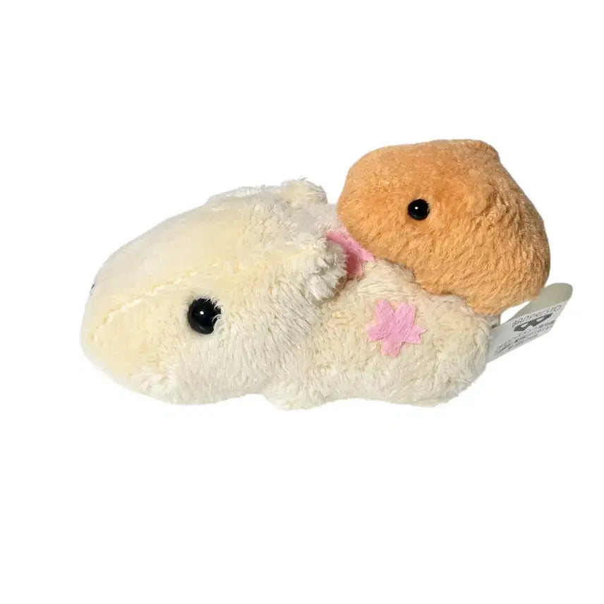[BUNJANG] 12cm Cherry Blossom Capybara Plush Doll (Vintage) / [고전] 12cm 벚꽃 카피바라상 2단 인형