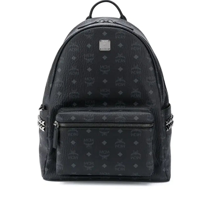 [BUNJANG] MCM Studded Backpack Black (Large) / MCM 백팩 사이드스터드 블랙(L)