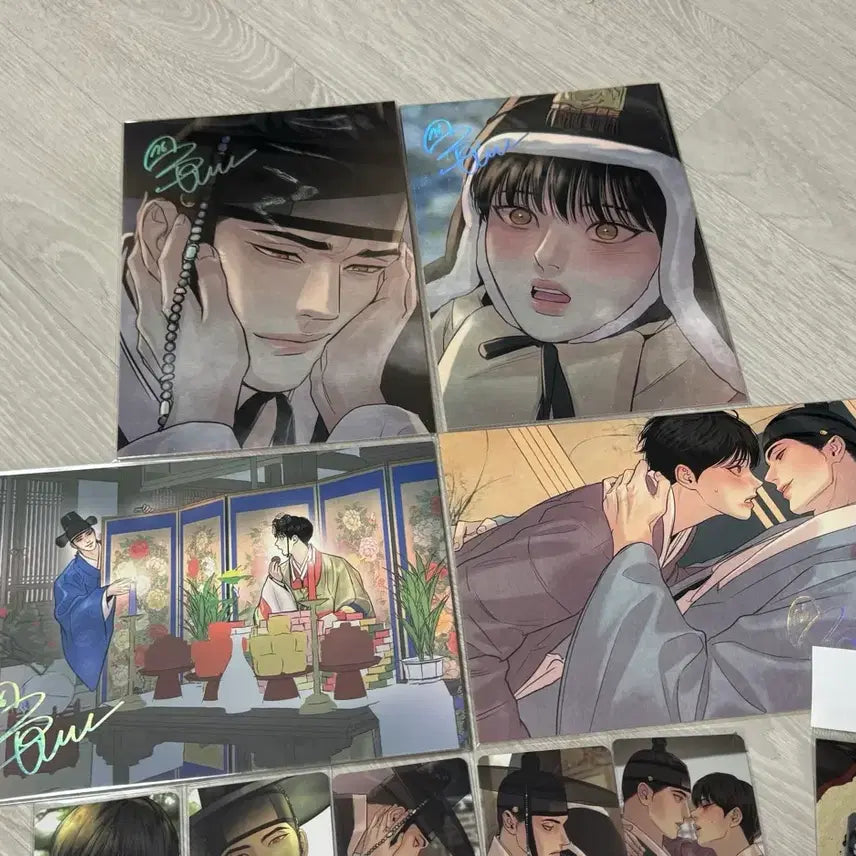 [BUNJANG] Painter of the Night (Yaha Choeop) Mokpan Shikishi Set (4 Types) &amp; Toonique Keyring Set (2 Types) - Collection Version 2 / 야화첩 모펀 색지 4종세트, 컬포 버전2, 투니크 키링 2종 일괄