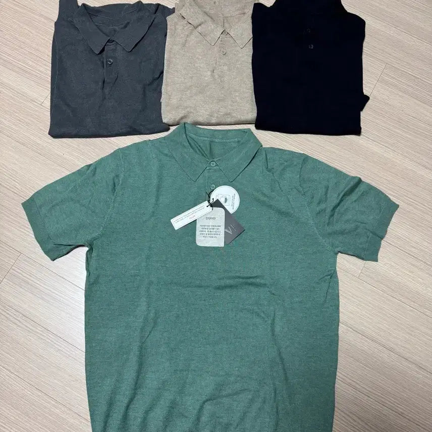 [BUNJANG] Linen Blend Polo Shirts Bundle Set / 린넨혼방 카라티/ 100~105/ 4벌 일괄
