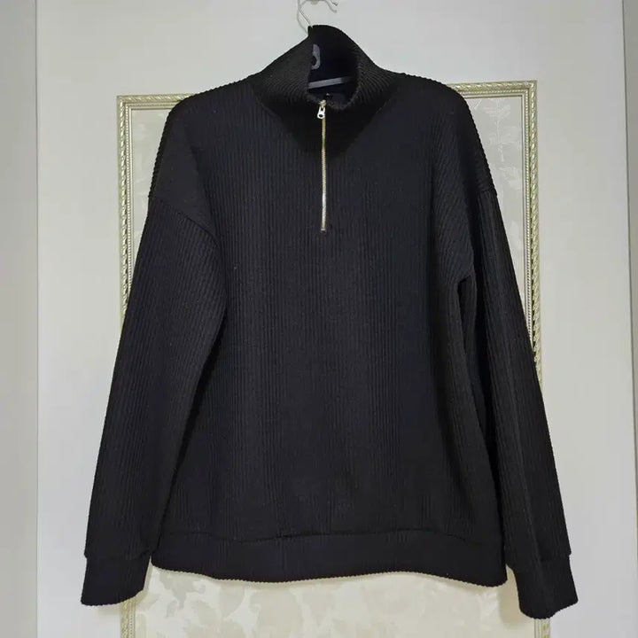 [BUNJANG] Ribbed Zip-Up Top Set / 골지 집업 상의 카키/블랙 일괄