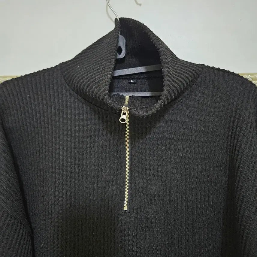 [BUNJANG] Ribbed Zip-Up Top Set / 골지 집업 상의 카키/블랙 일괄