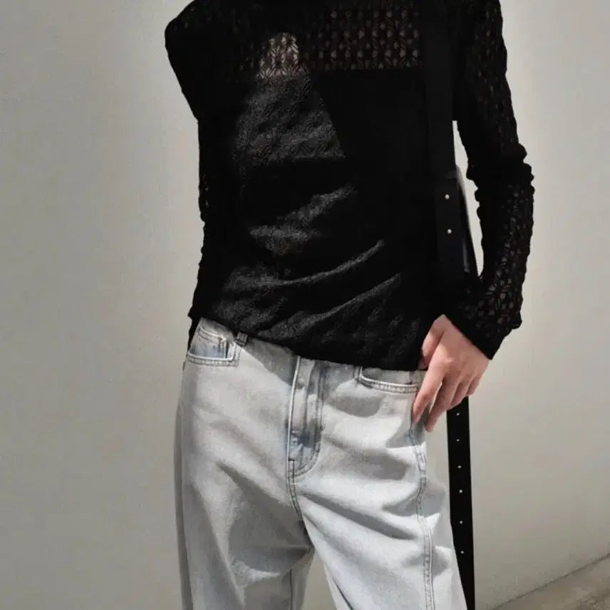 [BUNJANG] Ore Lace See-through Blouse / 오르 레이스 시스루 블라우스