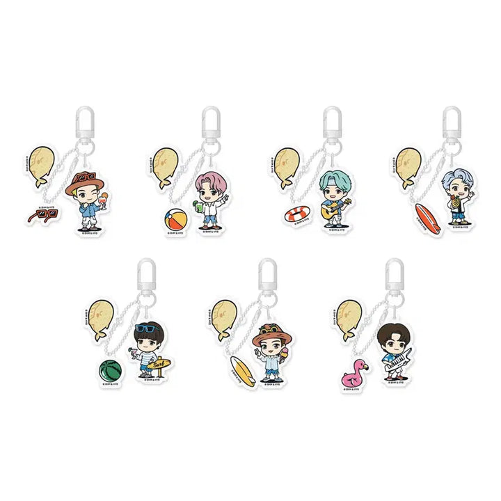 [BUNJANG] BTS TinyTan Holiday on the Island Keychain / BTS TinyTan Holiday on the Island_키링