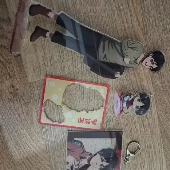 [BUNJANG] Attack on Titan Eren Acrylic Stand &amp; Keychain Set / 진격거인 에렌 아크릴 스탠드 키링