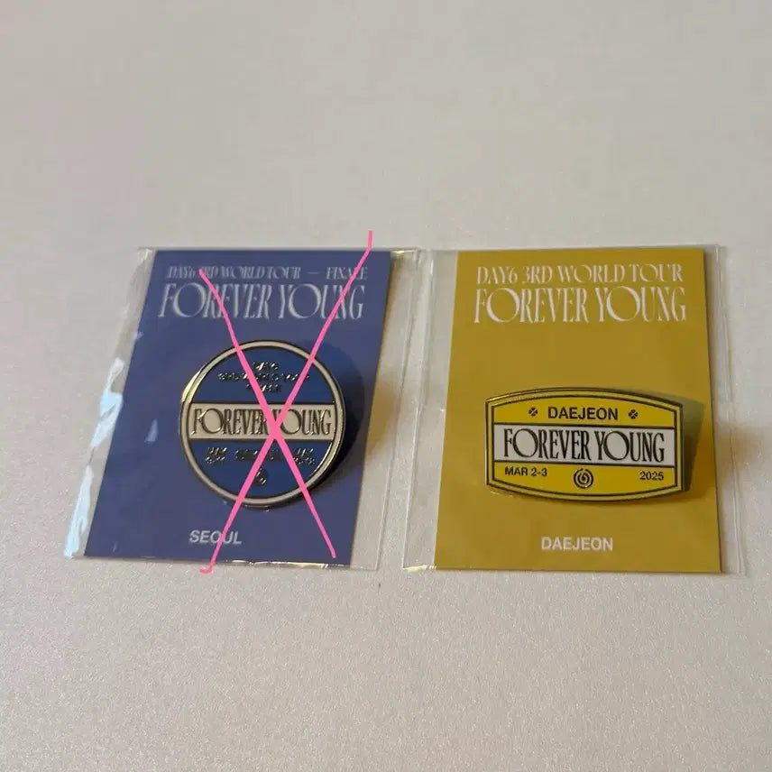 [BUNJANG] DAY6 Forever Young Nationwide Tour Badge Daejeon / 데이식스 포에버영 엠디 전국투어 뱃지 대전 양도 판매