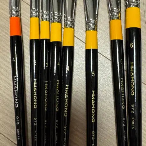 [BUNJANG] Hwahong/Barbara Art Brushes Set (27 pcs) / 화홍/바바라 입시미술 붓 27개 일괄 | 새상품 11개 포함