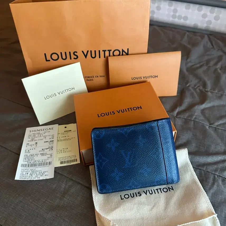 [BUNJANG] Louis Vuitton Taigarama Monogram Bifold Wallet Full Set / 루이비통 타이가라마 모노그램 반지갑 풀구성품