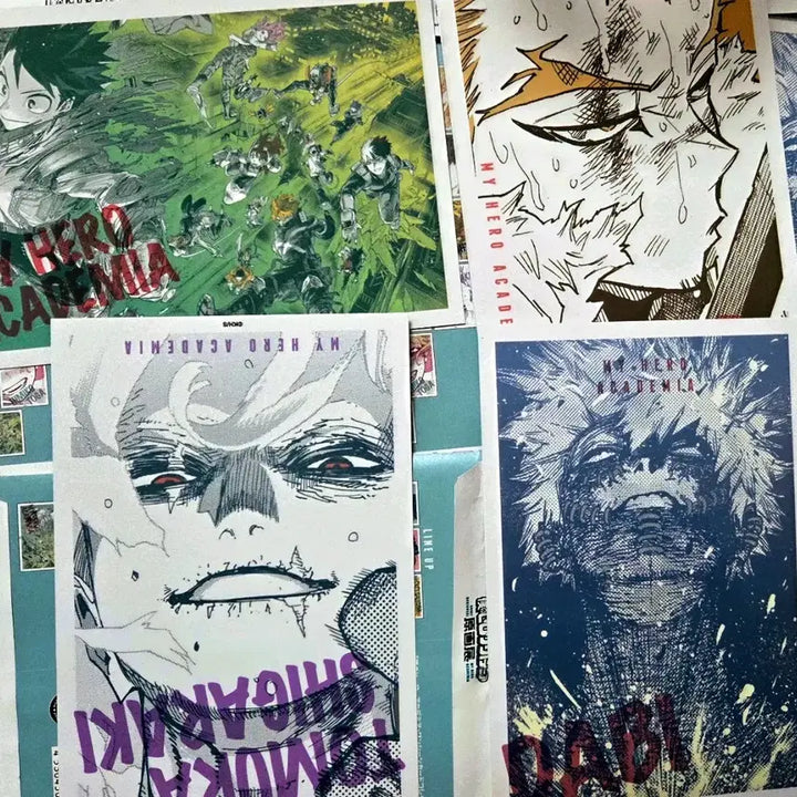 [BUNJANG] My Hero Academia Art Exhibition Original Scene Card Collection Bundle Set (5 Types) / 나히아 히로아카 원화전 원씬 카드 콜렉션 일괄 5종 판매