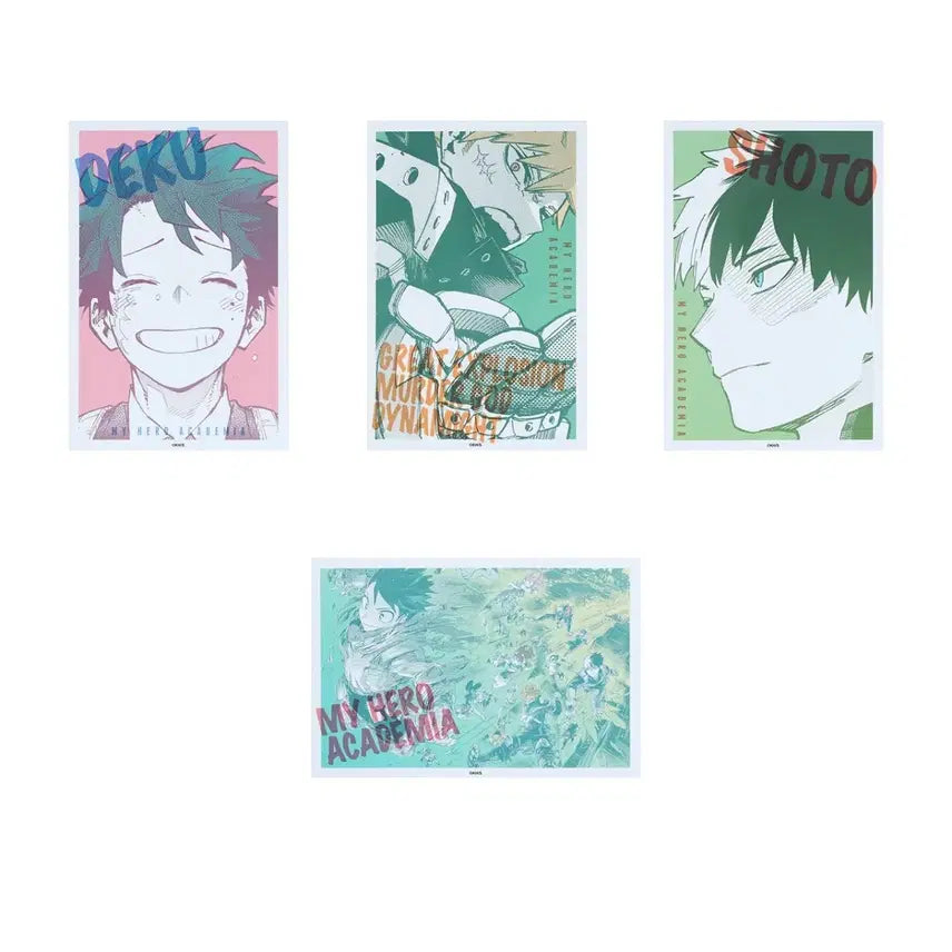 [BUNJANG] My Hero Academia Art Exhibition Original Scene Card Collection Bundle Set (5 Types) / 나히아 히로아카 원화전 원씬 카드 콜렉션 일괄 5종 판매