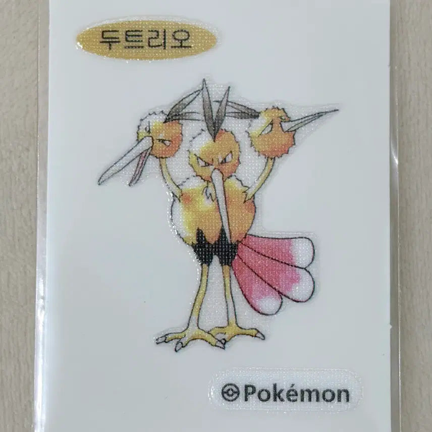 [BUNJANG] Dutrio 30th Anniversary Original Artwork Pokemon Bedgeal / 085 두트리오 30주년 오리지널 아트웍 포켓몬 띠부띠부씰
