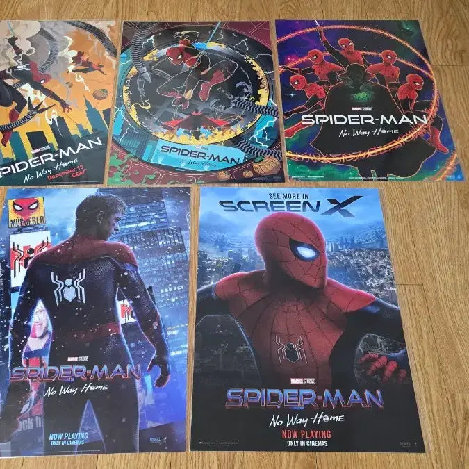 [BUNJANG] Spider-Man: No Way Home Tom Holland A3 Poster Bundle Set / 마블) 톰 홀랜드 주연의 스파이더맨:노웨이홈 A3 포스터 5종 일괄 판매