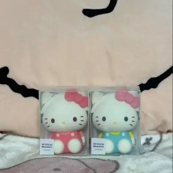 [BUNJANG] Hello Kitty 3D Pouch / 오특 산리오) 3D 포치 헬로키티 파우치 핑크/블루