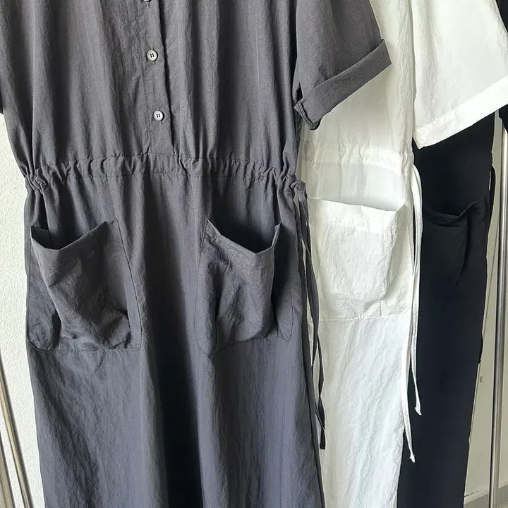 [BUNJANG] Summer Washer Nylon Long Dress / 여름 와샤 바스락 나일론 원피스
