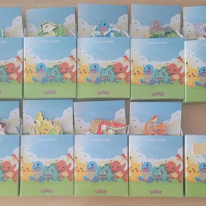 [BUNJANG] Isaac Toast x Pokemon Pin Badge Set (10 Types) / 이삭토스트 X포켓몬  핀뱃지 10종 전종세트