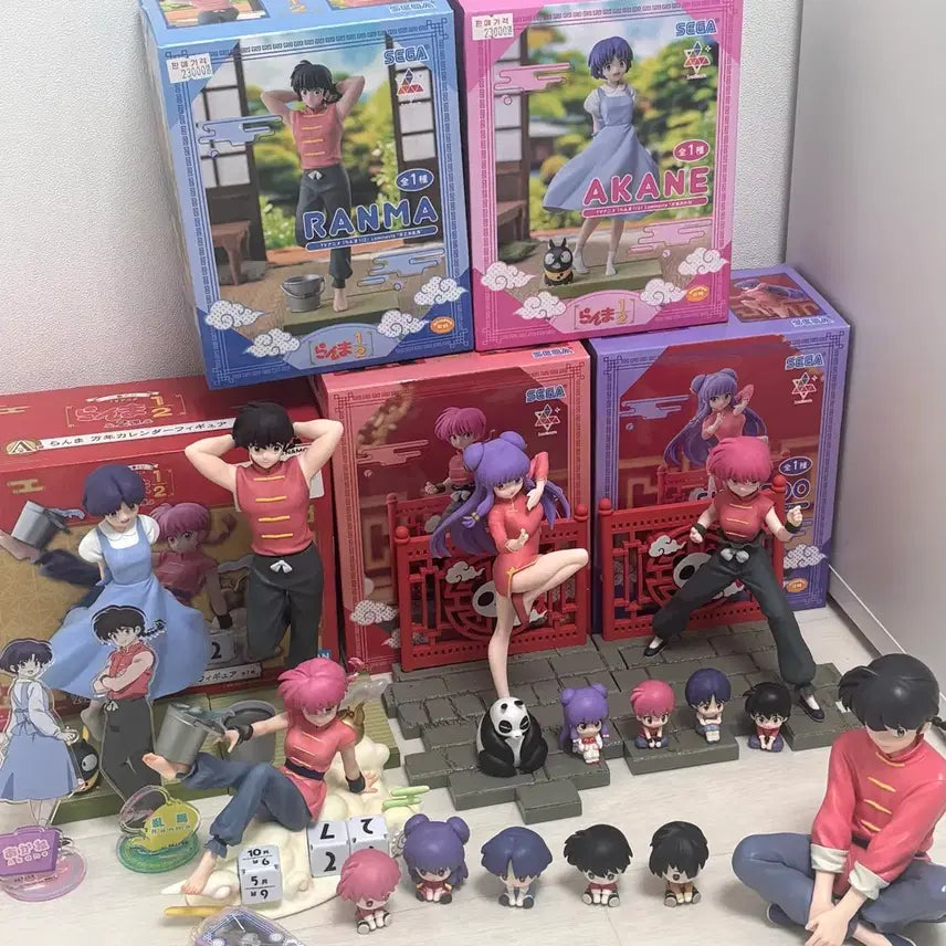 [BUNJANG] Ranma 1/2 Luminasta &amp; Relax Time Figure Bundle Set with Acrylics and Gachapon / [일괄] 란마 1/2 굿즈 일괄 처분