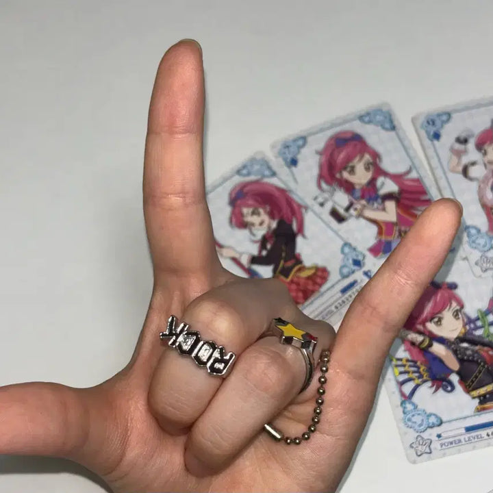 [BUNJANG] Aikatsu! Serara &amp; Seira Classic Trump Card Ring Charm Bundle Set / 아이엠스타 세라 세이라 고전 트럼프 카드 반지 챰 일괄 아이카츠