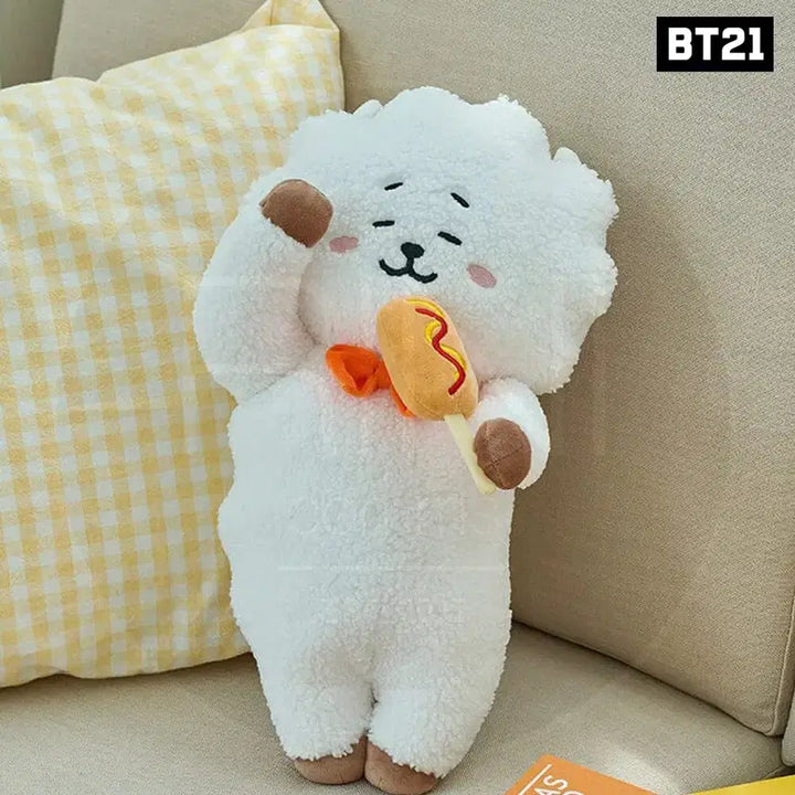 [BUNJANG] BT21 RJ Lying Medium Plush Doll (Sealed) / (미개봉)BT21 RJ 잠자는  lying 중형 인형