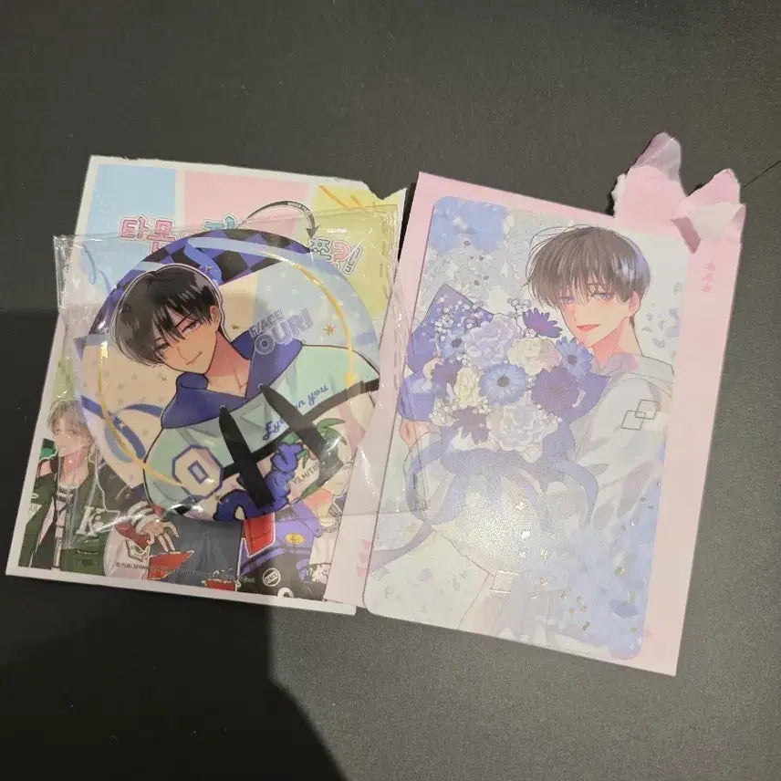 [BUNJANG] Tammon-kun Popable Goods "Which Way?!" Can Badge &amp; Photocard Set / 타몬군 지금 어느쪽?!팝퍼블굿즈 오우리 캔뱃지 포카 포토카드