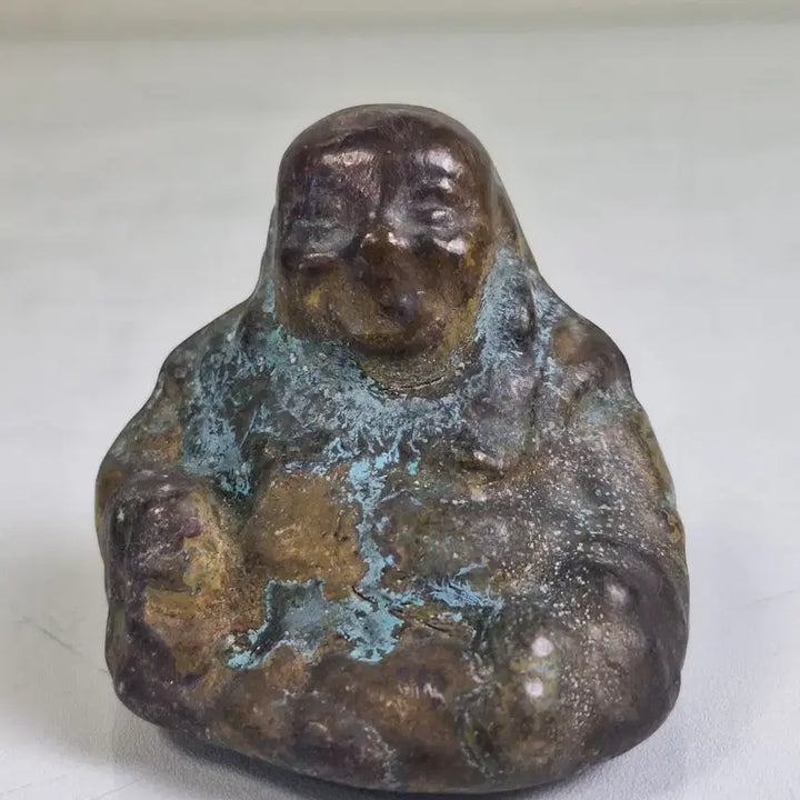 [BUNJANG] Antique Bronze Small Monk Figurine / 옛날 수집 자료 동 브론즈 소형 포대화상