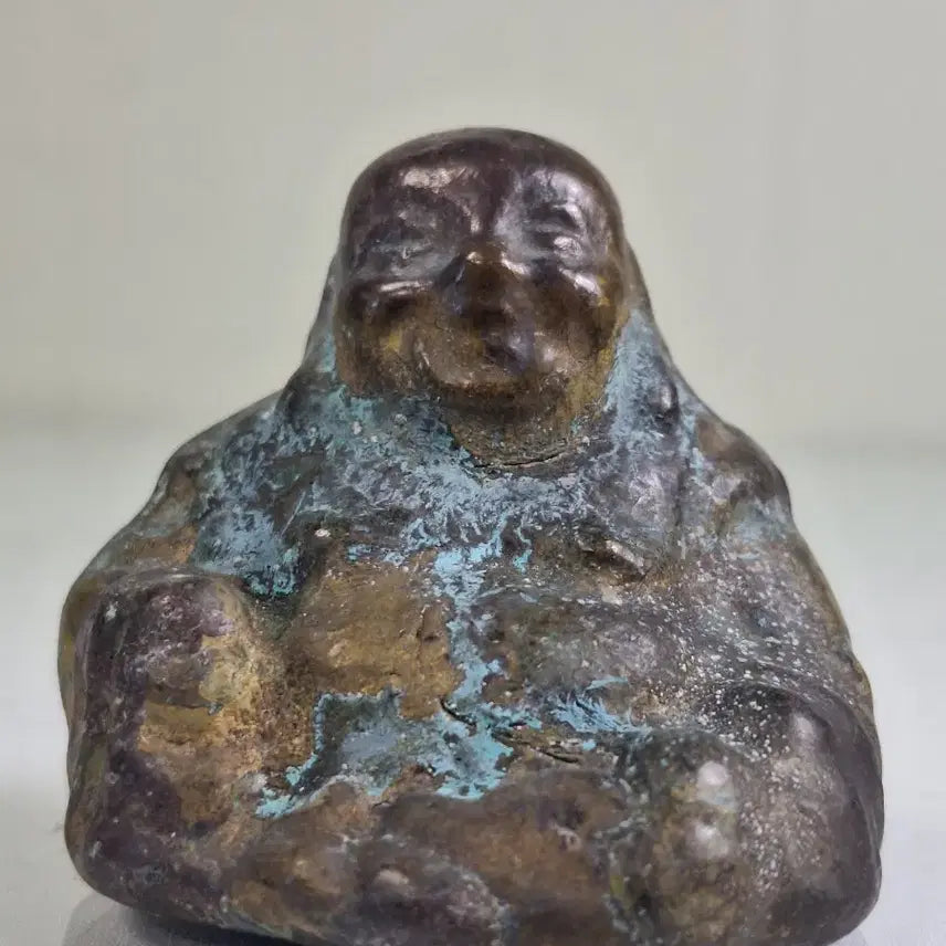 [BUNJANG] Antique Bronze Small Monk Figurine / 옛날 수집 자료 동 브론즈 소형 포대화상